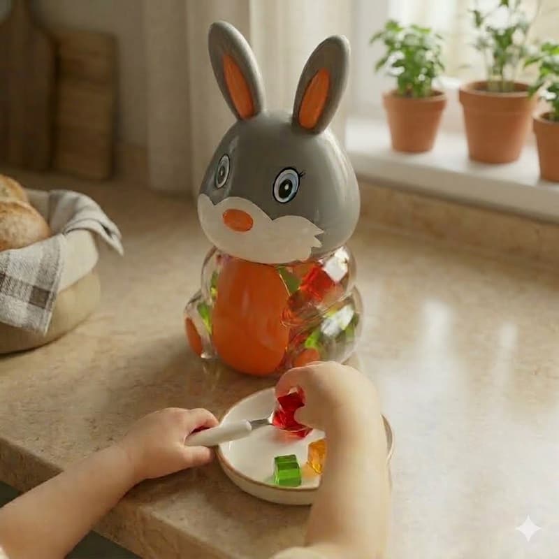 Multipurpose Animal Shaped Fruit Jelly Jar with Fruit Jelly