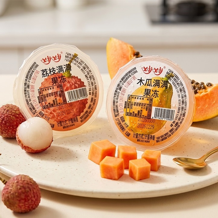 Premium Fruit Jelly Cups with Real Pulp