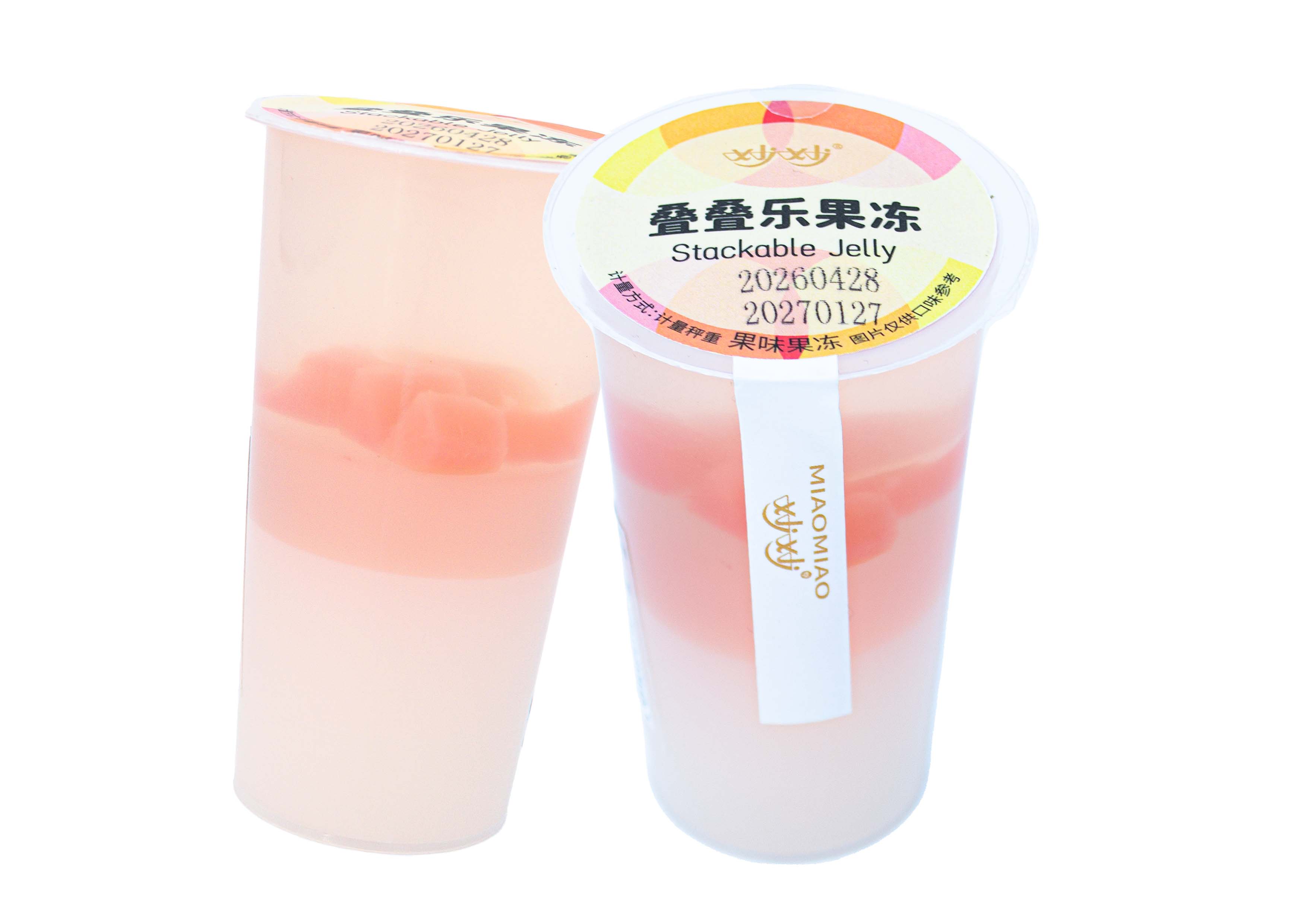 Multi-Layered Fruit Dessert Jelly with Real Pieces